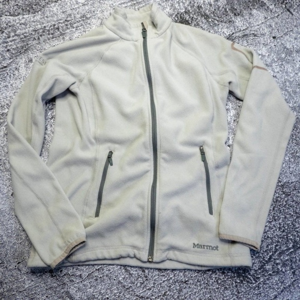 MARMOT Mens Jacket M Fleece Lightweight Sweater Layer Grey Long Sleeves Outdoors